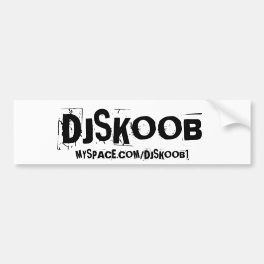 Dj SKOOB BUMPER Bumpersticker (Voorkant)