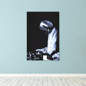 DJ Sloth Canvas afdrukken (Insitu (Houten vloer))