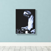 DJ Sloth Canvas afdrukken (Insitu (Houten vloer))