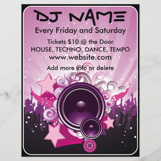DJ Speaker Music Flyer (Voorkant)