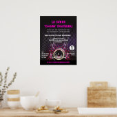 DJ Speaker Rays-Poster voor speciale acties Poster (Keuken)