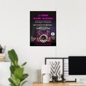 DJ Speaker Rays-Poster voor speciale acties Poster (Thuiskantoor)