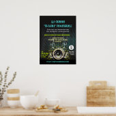 DJ Speaker Rays-Poster voor speciale acties Poster (Keuken)