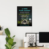 DJ Speaker Rays-Poster voor speciale acties Poster (Thuiskantoor)