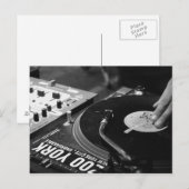 DJ spinnen vinyl 1 Briefkaart (Voorkant / Achterkant)