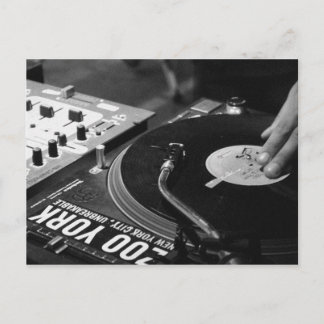 DJ spinnen vinyl 1 Briefkaart