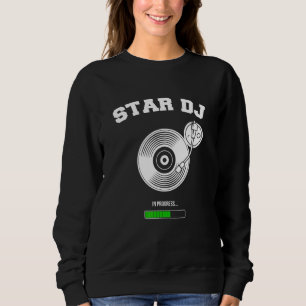 Dj Star Deejay Vinyl Platenspeler Headphones Party Trui