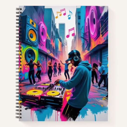 DJ stijl notebook Notitieboek (Voorkant)