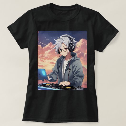 DJ t-shirt in typisch beschikt over een strakke en (Design voorkant)