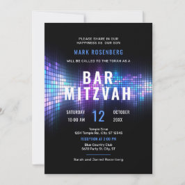 DJ Techno Dance Party Bar Mitzvah Uitnodiging