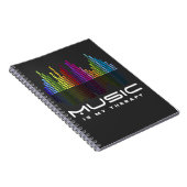 DJ Techno Therapy Music Equalizer edm Party Notitieboek (Rechterzijde)