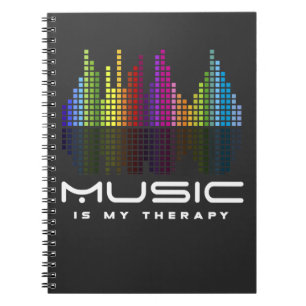 DJ Techno Therapy Music Equalizer edm Party Notitieboek