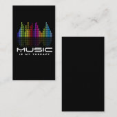 DJ Techno Therapy Music Equalizer edm Party Visitekaartje (Voorkant / Achterkant)