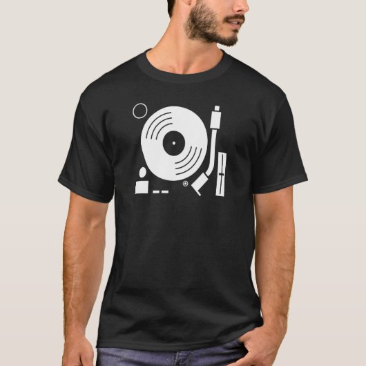 DJ Turntable Record Deck T-shirt (Voorkant)