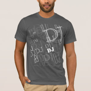 DJ typografiepatroon T-shirt
