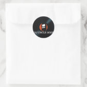DJ UNCLE MIKE VINYL RECORDS autocollants ronds (Sac)