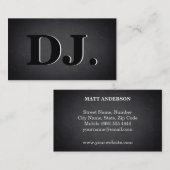 DJ - Vettekst crool Blackboard Modern Visitekaartje (Voorkant / Achterkant)