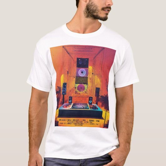 DJ Vibe T-Shirt Design des années 80 (Devant)