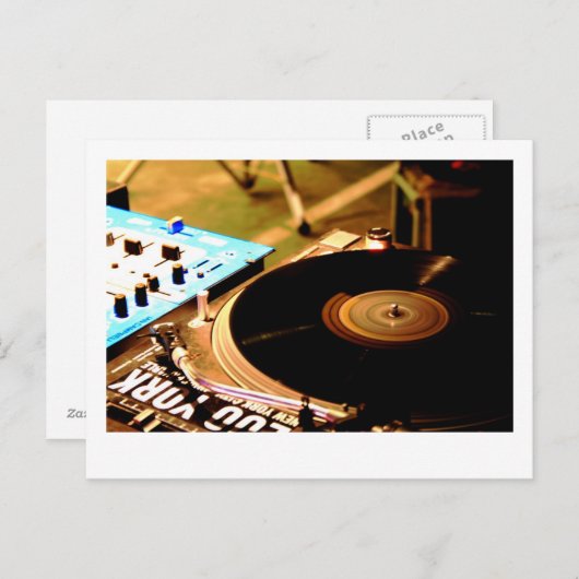 DJ Vinyl 1 Briefkaart (Voorkant / Achterkant)