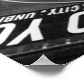 DJ Vinyl Black and White Poster modifier pour la t (Coin)