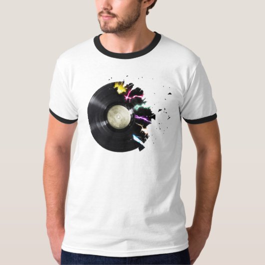 dj vinyl explosion t-shirt (Voorkant)