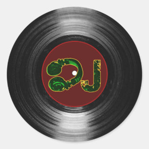 DJ vinyl Ronde Sticker