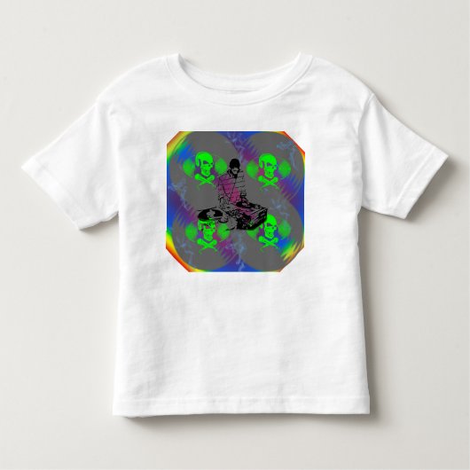 DJ Vinyl Spinner Kinder Shirts (Voorkant)