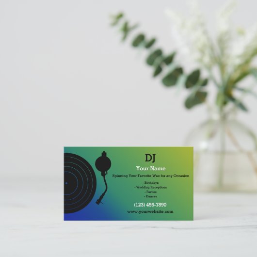 DJ VISITEKAARTJE (Staand voorkant)
