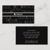 DJ Visitekaartje (Voorkant / Achterkant)