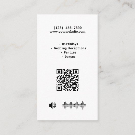 DJ VISITEKAARTJE (Achterkant)