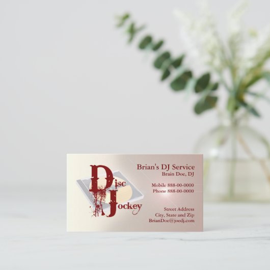 DJ Visitekaartje (Staand voorkant)