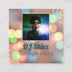 DJ-visitekaartje aanpassen Vierkante Visitekaartje
