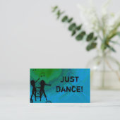 Dj Visitekaartje Music Red Blue Retro Dance (Staand voorkant)