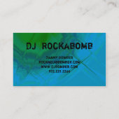 Dj Visitekaartje Music Red Blue Retro Dance (Achterkant)