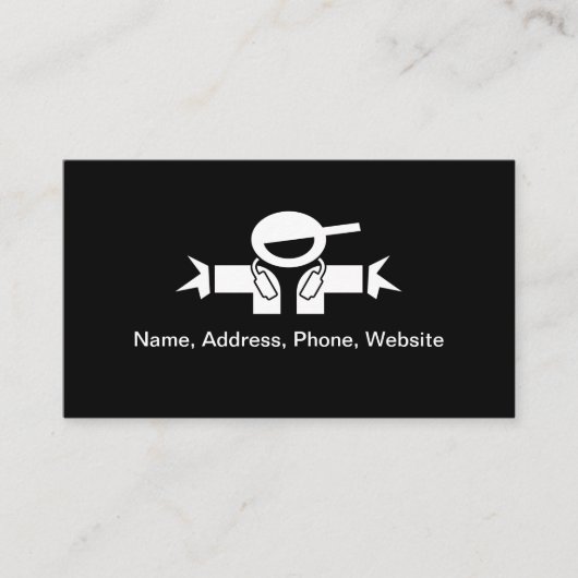 DJ-Visitekaartjes met jockey-logo voor muziekschij Visitekaartje (Voorkant)