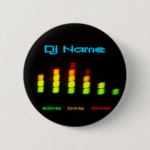 DJ Voeg jouw naam aangepaste kwalificatiebalk EQ t Ronde Button 5,7 Cm