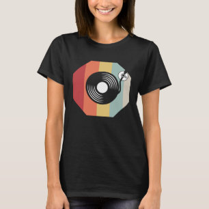 DJ voor Mannen grafische techniek Discjockey-schij T-shirt