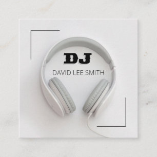 DJ White Square Vierkante Visitekaartje