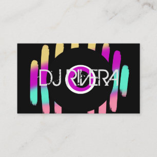 DJ Zakelijke Muziekproducent Neon en Zwart Visitekaartje