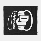 DJ zwart-wit jouw naam toevoegen Fleece Deken (Voorkant (Horizontaal))