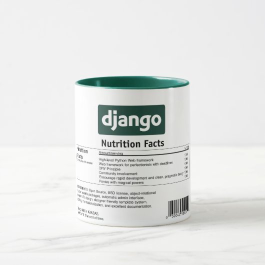 Django Nutrition Facts Mok (Midden)