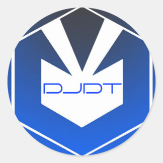 DJDT Blauwe Sticker Groot
