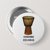 DJEMBE DJUNKIE-toets/pincode Ronde Button 7,6 Cm (Voorkant /achterkant)