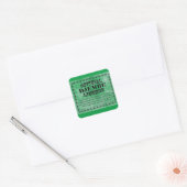 Djembe License Square Sticker (Envelop)