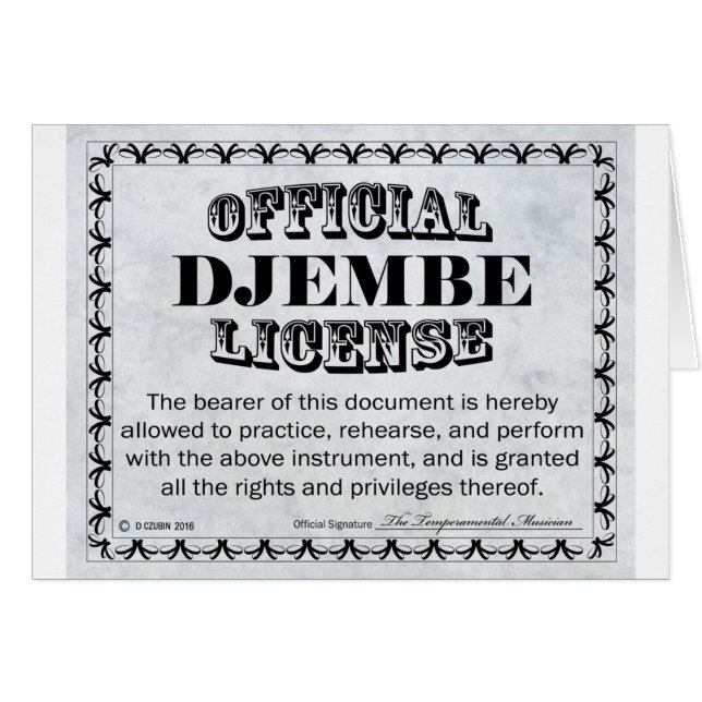 Djembe-licentie (Voorkant Horizontaal)