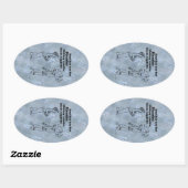 Djembe maakt Zombies Explode Oval Sticker (Vel)