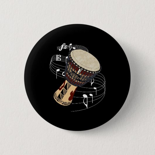 Djembe Ronde Button 5,7 Cm (Voorkant)