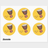 djembe ronde sticker (Vel)