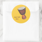 djembe ronde sticker (Tas)