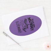 Djembe Sentez La Musique Oval Sticker (Enveloppe)
